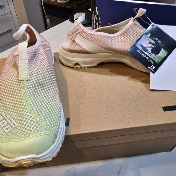 NEW Men’s 10 SALOMON RX Moc 3.0 Slip-On Sneaker L47491 Cloud Pink/White Jade - Picture 2 of 12